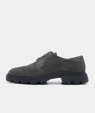 GARMENT PROJECT MAN Minnesota Derby - Charcoal Suede Shoes 445 Charcoal