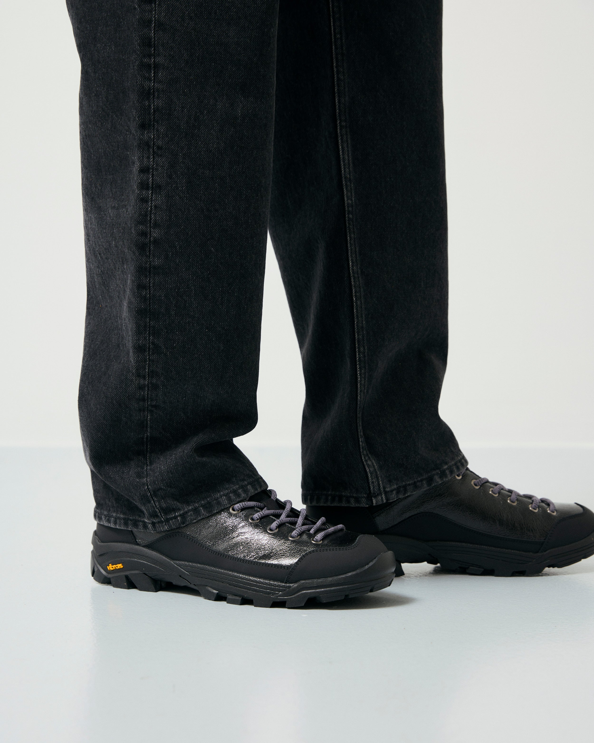 GARMENT PROJECT MAN Neve - Black Vintage Patent Leather Shoes 999 Black