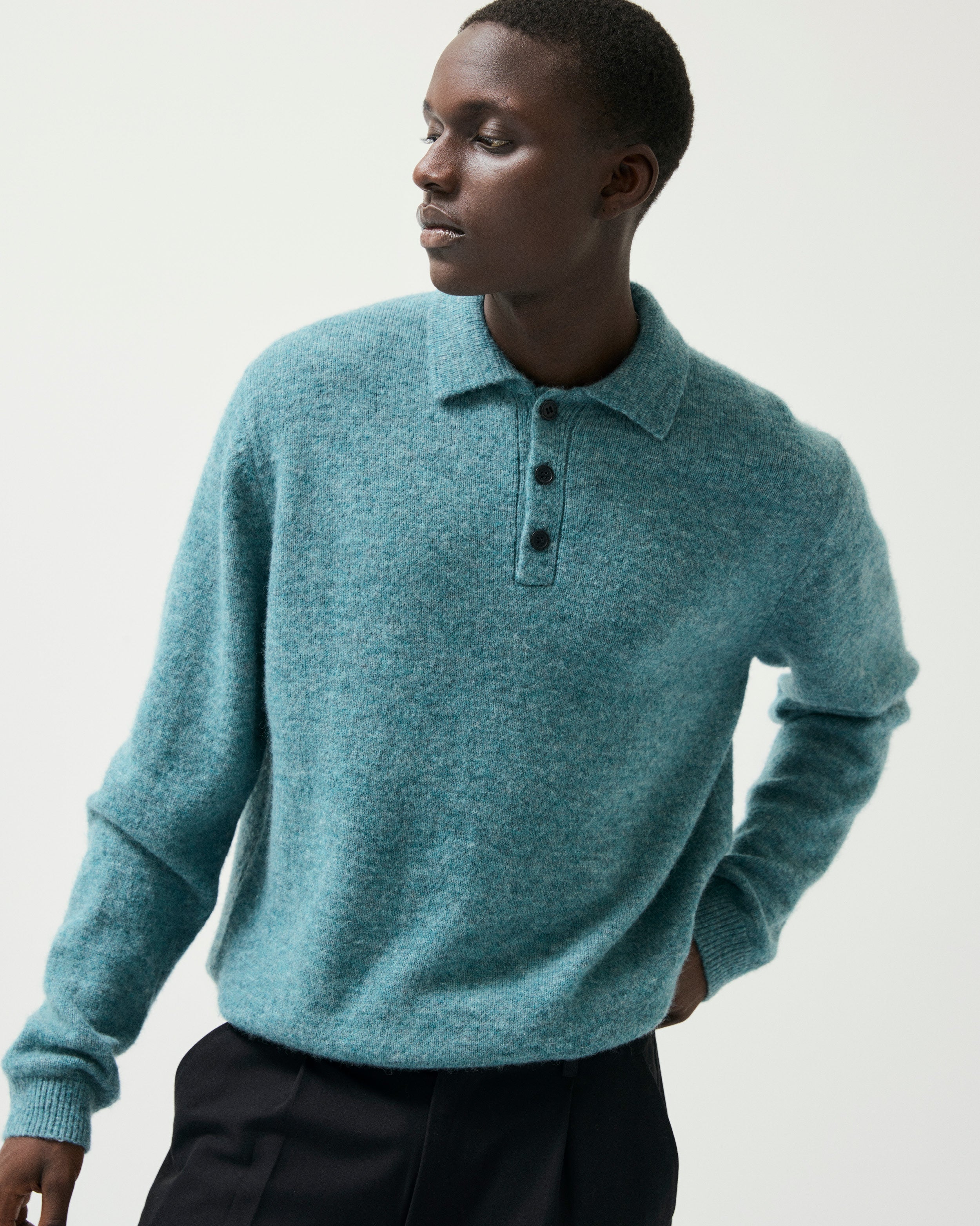 GARMENT PROJECT MAN Norton - Dusty Turquoise Knit 740 Dusty Turquoise