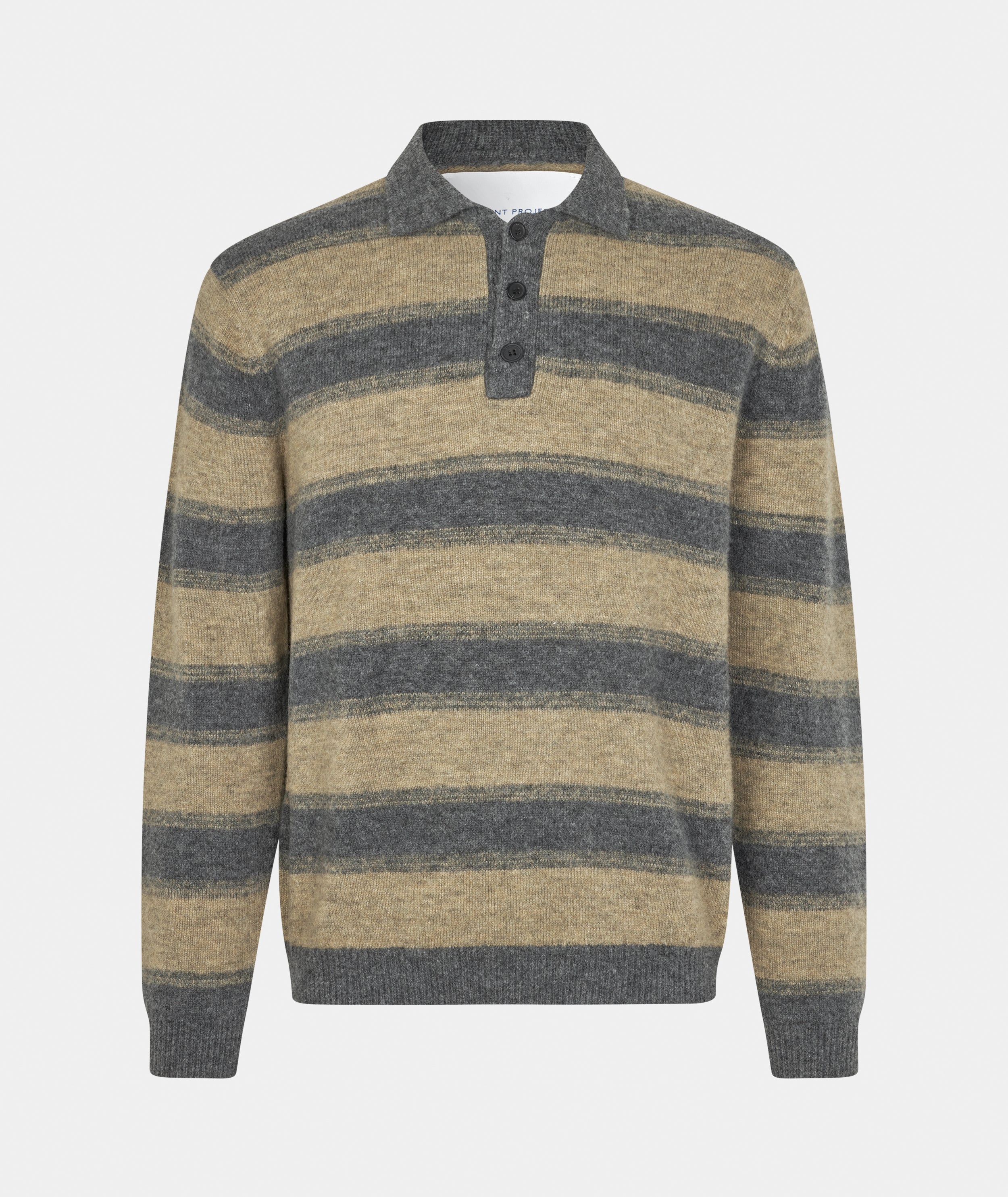 GARMENT PROJECT MAN Norton - Khaki/Grey Melange Knit 185 Khaki/Grey