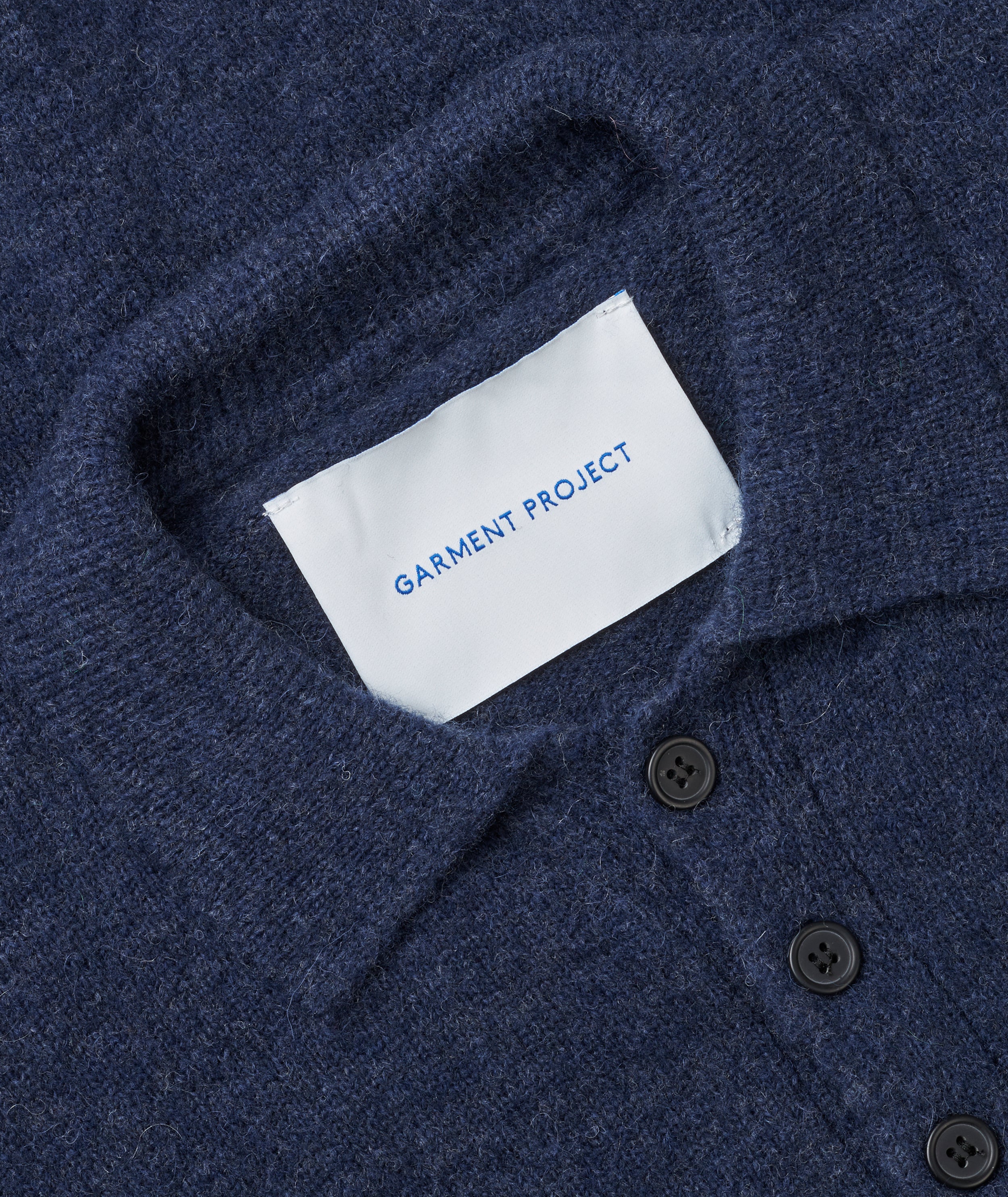 GARMENT PROJECT MAN Norton - Navy Melange Knit 500 Navy