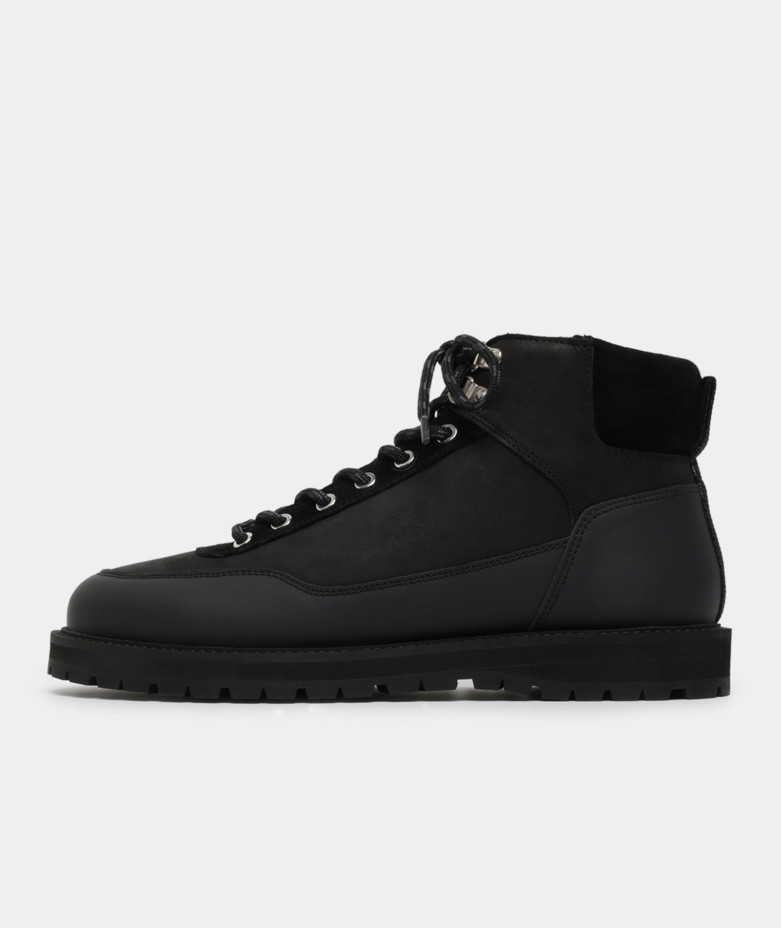 GARMENT PROJECT MAN Olaf Lace-Up Boot - Black crazy horse leather Boots 999 Black