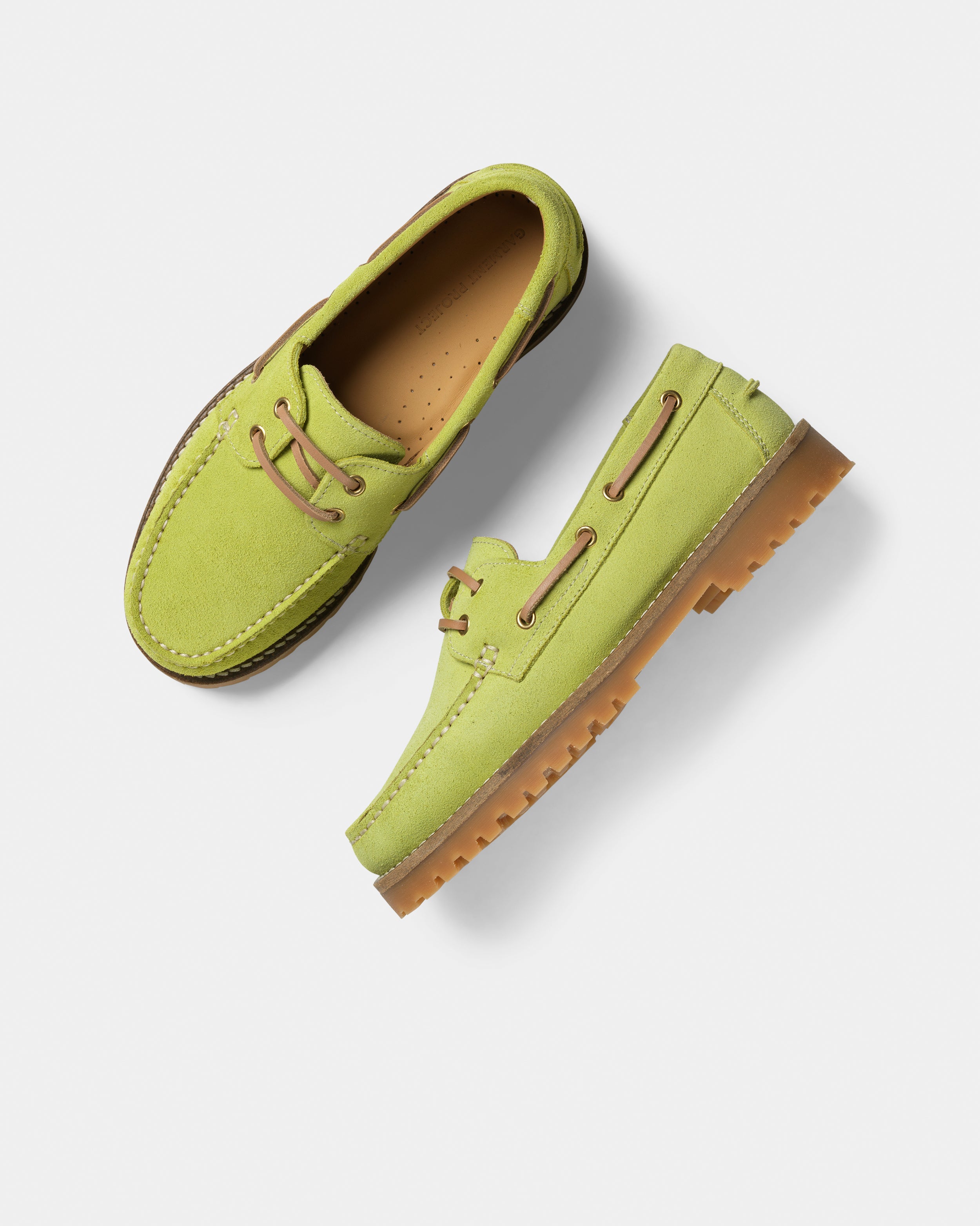 GARMENT PROJECT WMNS Ollie Boat Shoe - Acid Yellow Suede Shoes 360 Acid Yellow