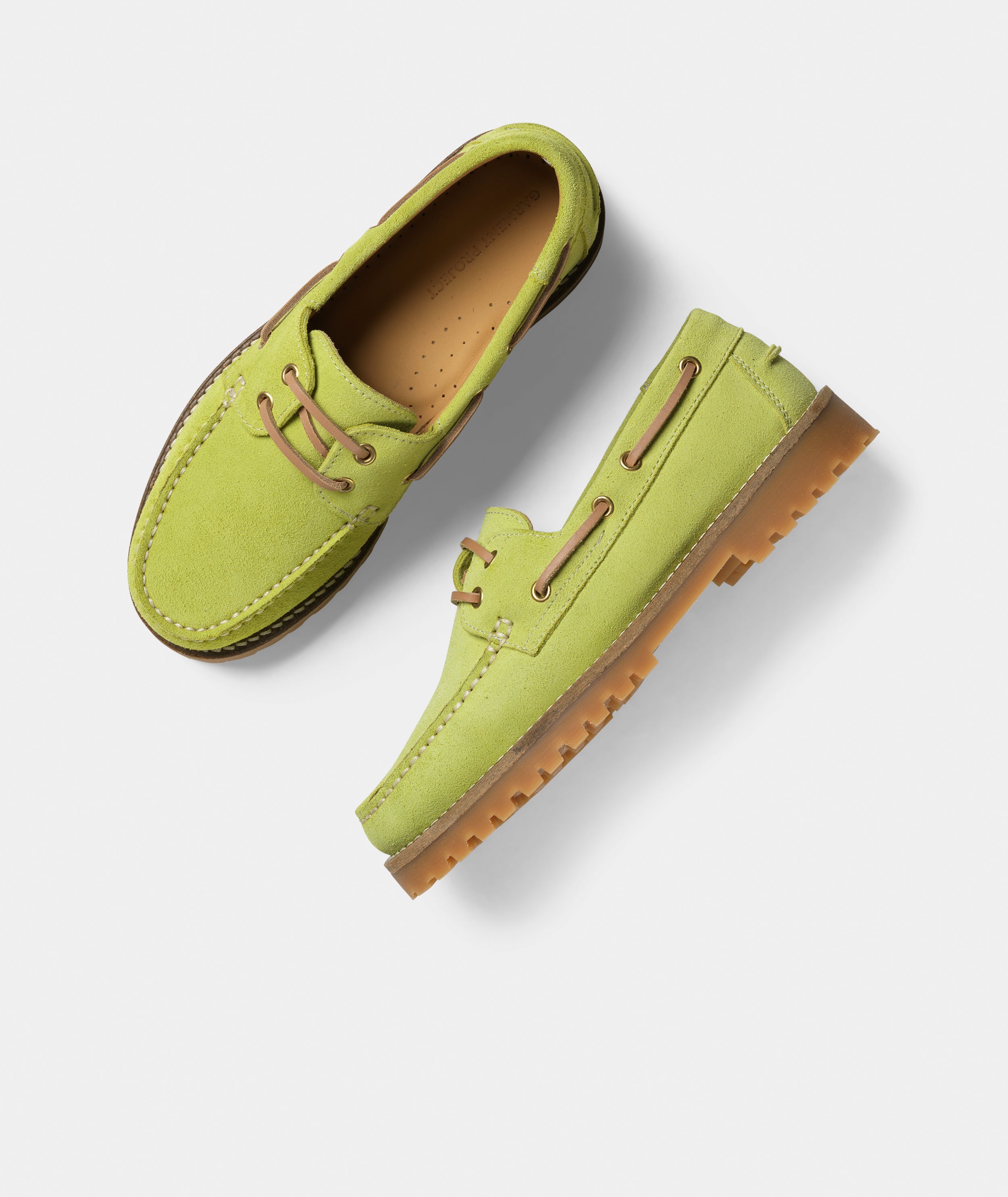 GARMENT PROJECT WMNS Ollie Boat Shoe - Acid Yellow Suede Shoes 360 Acid Yellow