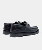 GARMENT PROJECT MAN Ollie Boat Shoe - Black Leather Shoes 999 Black