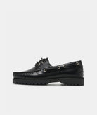 GARMENT PROJECT WMNS Ollie Boat Shoe - Black Polido Leather Shoes 999 Black