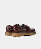 GARMENT PROJECT MAN Ollie Boat Shoe - Brown Croco Leather Shoes 800 Brown
