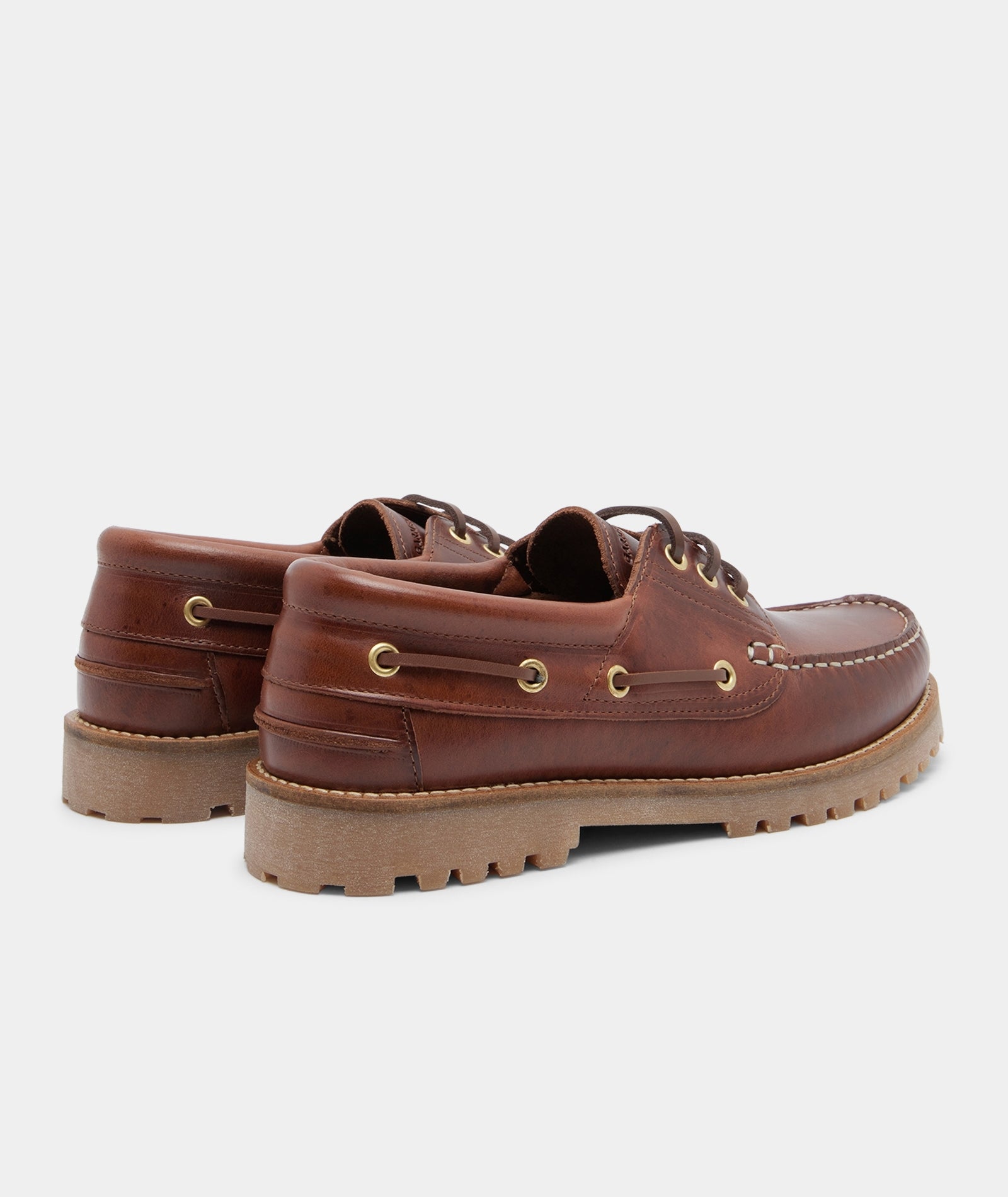 GARMENT PROJECT MAN Ollie Boat Shoe - Brown Leather Shoes 800 Brown