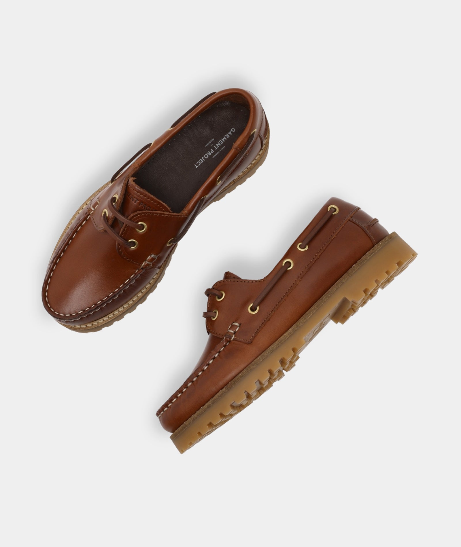 GARMENT PROJECT WMNS Ollie Boat Shoe - Brown Leather Shoes 800 Brown