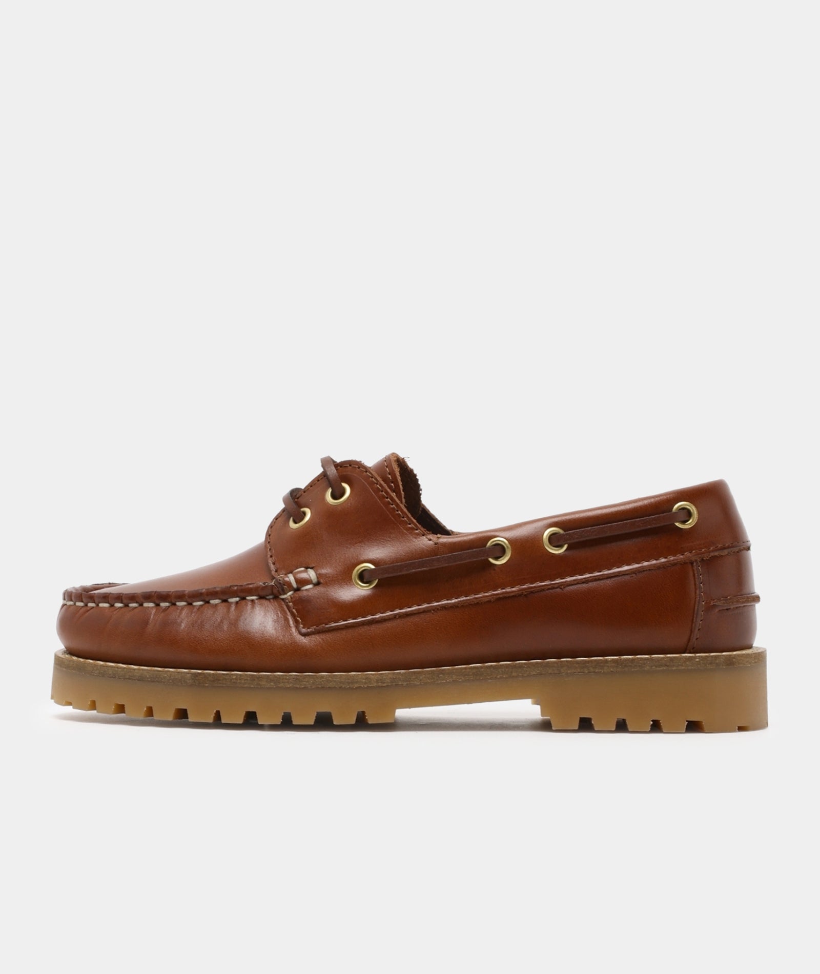GARMENT PROJECT WMNS Ollie Boat Shoe - Brown Leather Shoes 800 Brown