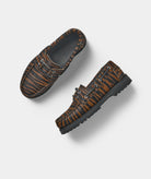 GARMENT PROJECT WMNS Ollie Boat Shoe - Brown Zebra Pony Hair Shoes 800 Brown