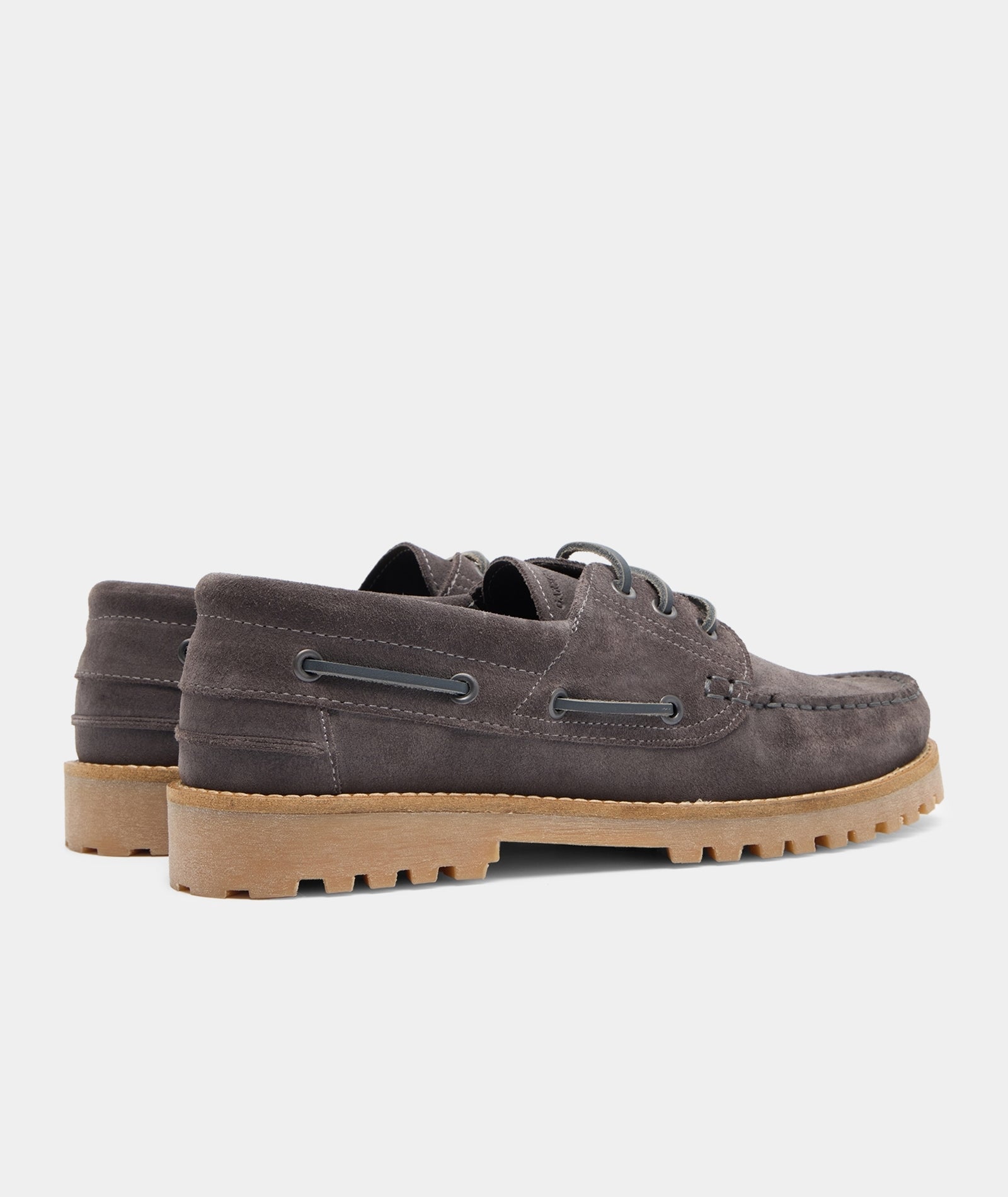 GARMENT PROJECT MAN Ollie Boat Shoe - Charcoal Suede Shoes 445 Charcoal