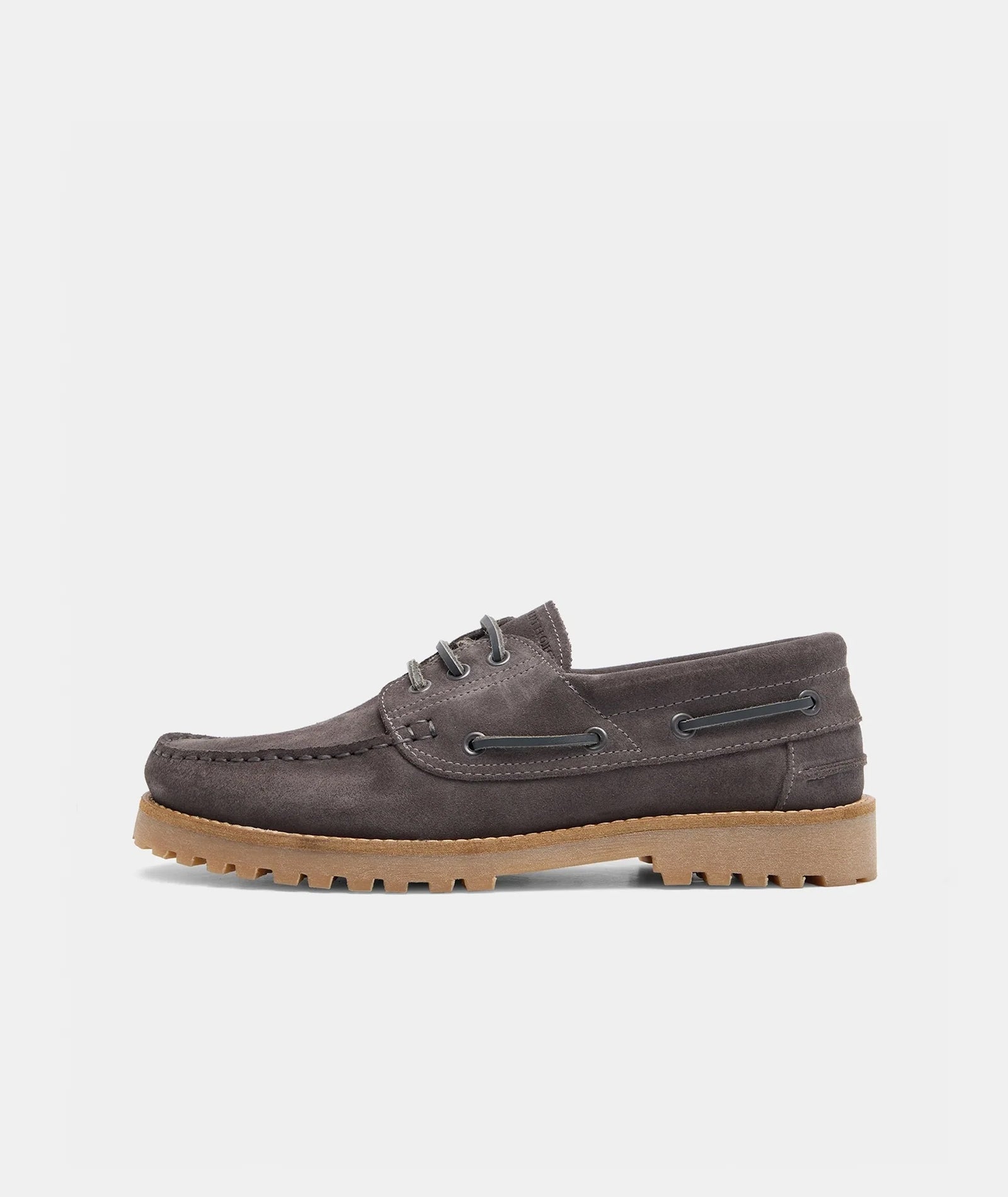 GARMENT PROJECT MAN Ollie Boat Shoe - Charcoal Suede Shoes 445 Charcoal