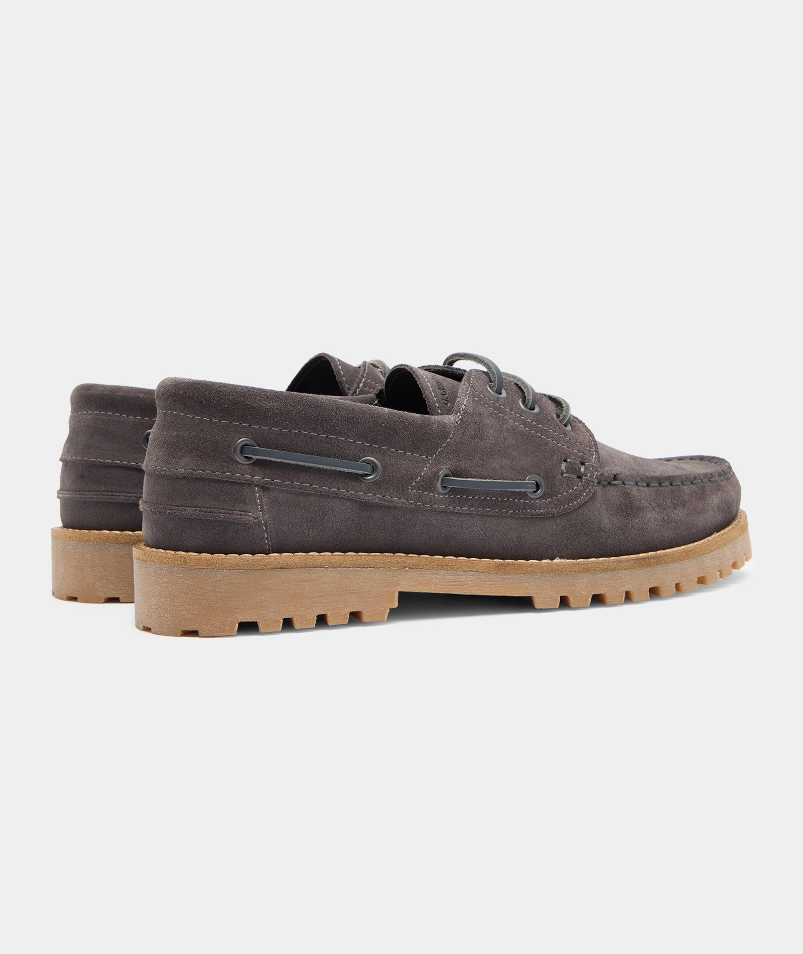 GARMENT PROJECT MAN Ollie Boat Shoe - Charcoal Suede Shoes 445 Charcoal