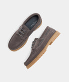 GARMENT PROJECT MAN Ollie Boat Shoe - Charcoal Suede Shoes 445 Charcoal