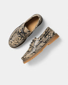 GARMENT PROJECT MAN Ollie Boat Shoe - Earth Snake Leather Shoes 260 Earth