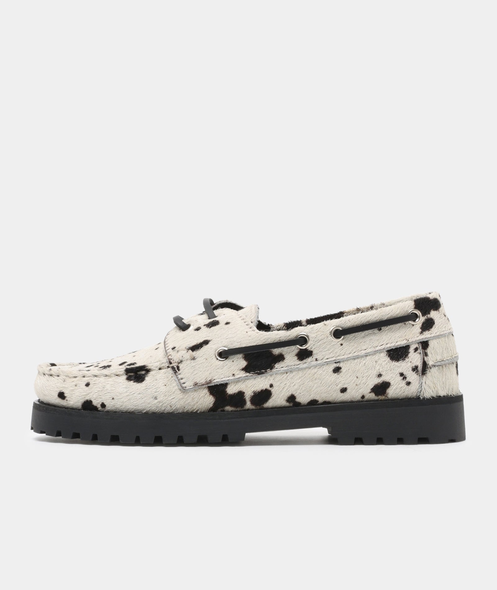 GARMENT PROJECT WMNS Ollie Boat Shoe - Hairy Cow Leather Shoes 4000 Cow