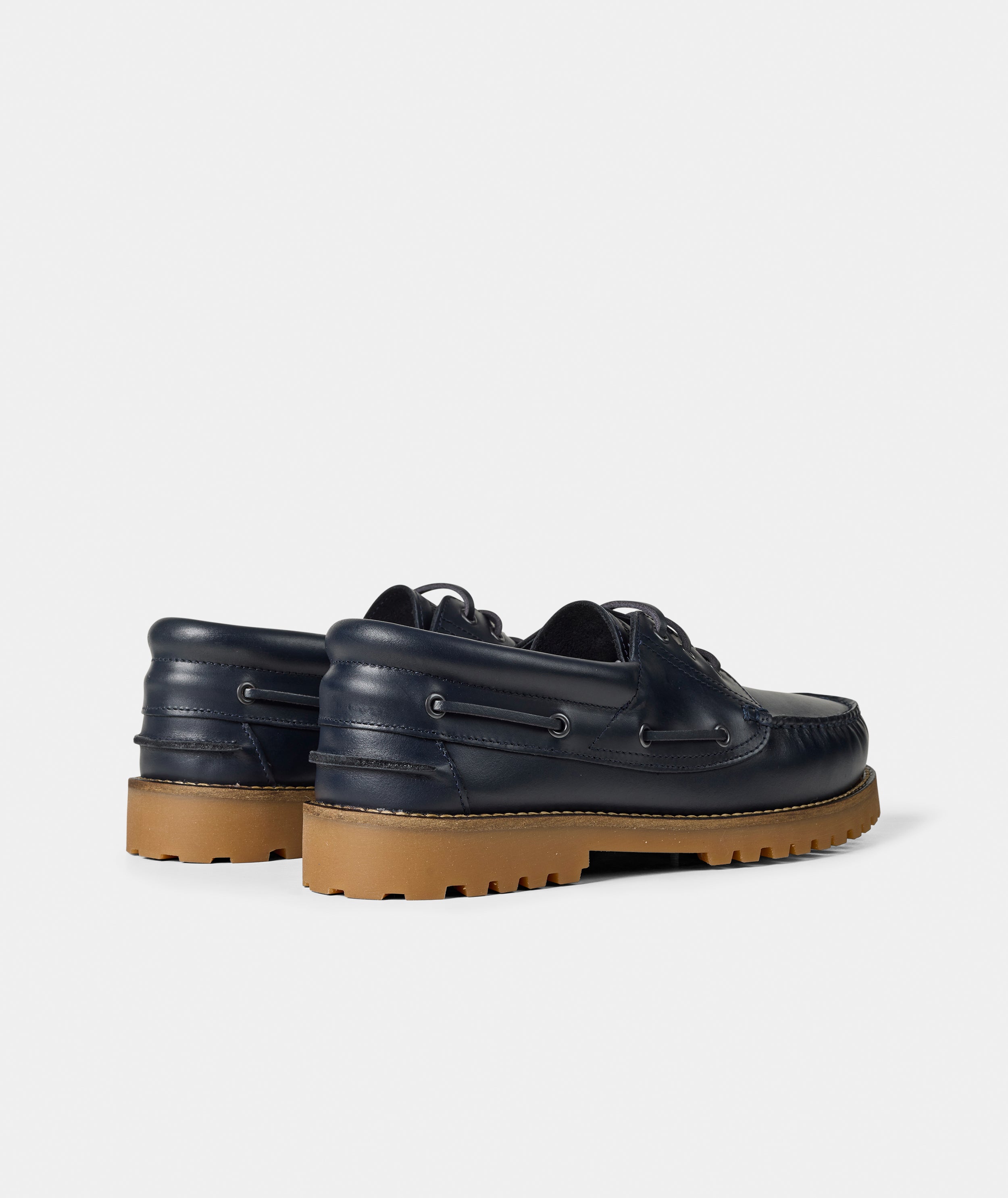 GARMENT PROJECT MAN Ollie Boat Shoe - Navy Leather Shoes 500 Navy