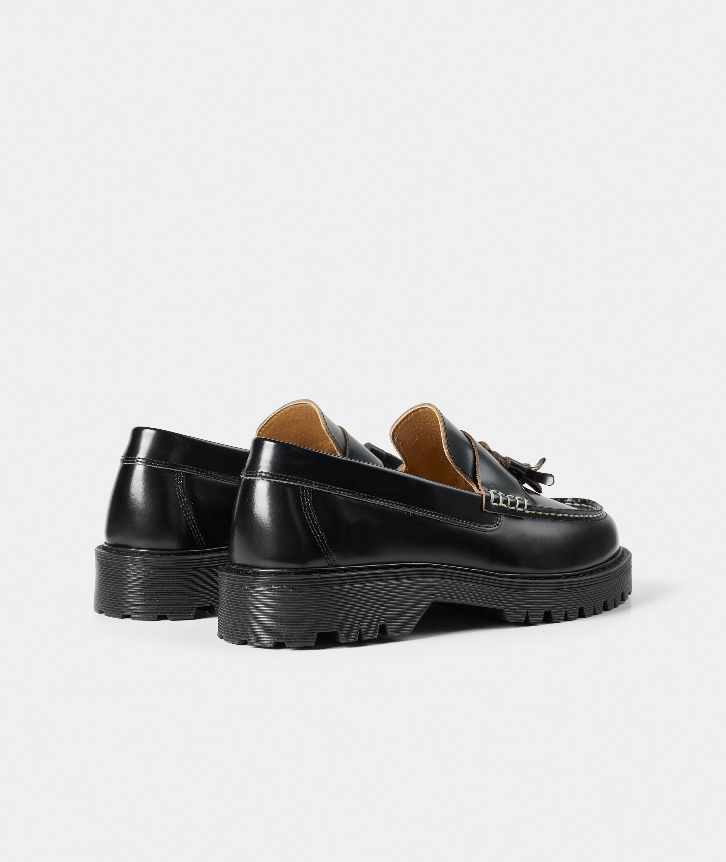 GARMENT PROJECT MAN Pete Loafer - Black Polido Raw Edge Loafer 999 Black