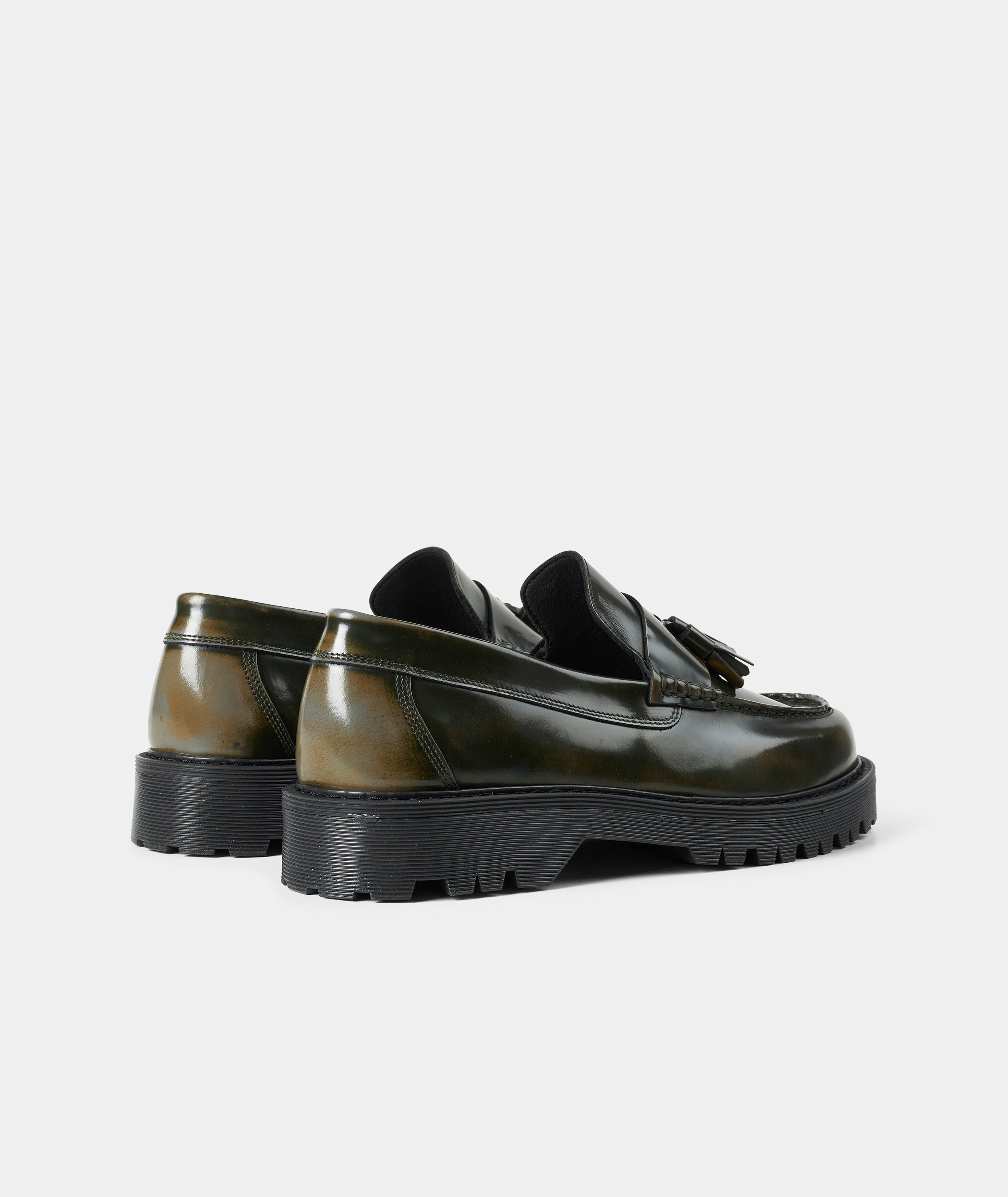 GARMENT PROJECT MAN Pete Loafer - Dark Green Three Toned Polido Loafer 215 Dark Green