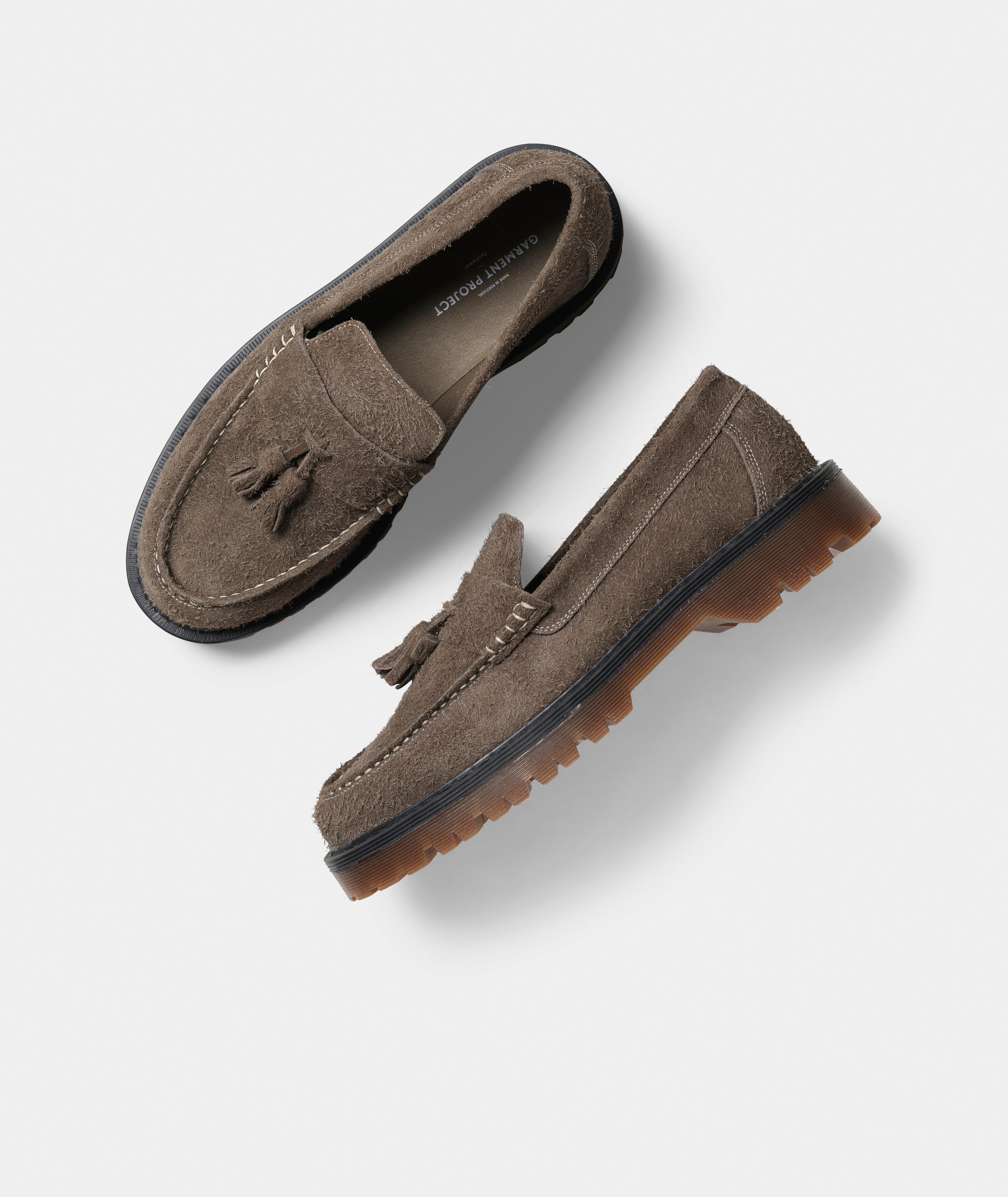 GARMENT PROJECT MAN Pete Loafer - Elephant Hairy Suede Loafer 460 Elephant