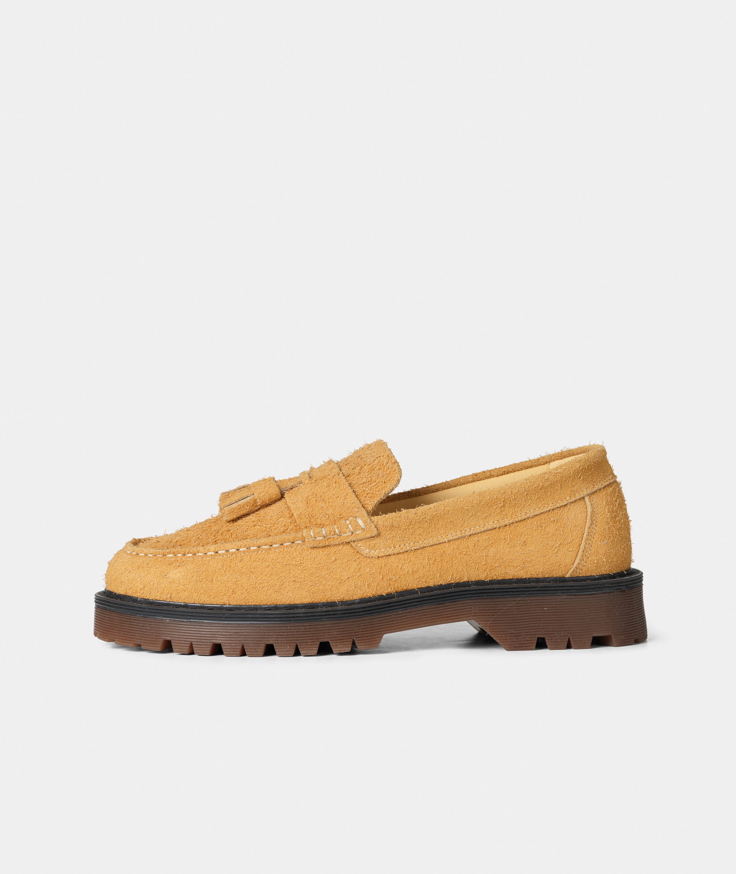 GARMENT PROJECT MAN Pete Loafer - Honey Hairy Suede Loafer 340 Honey
