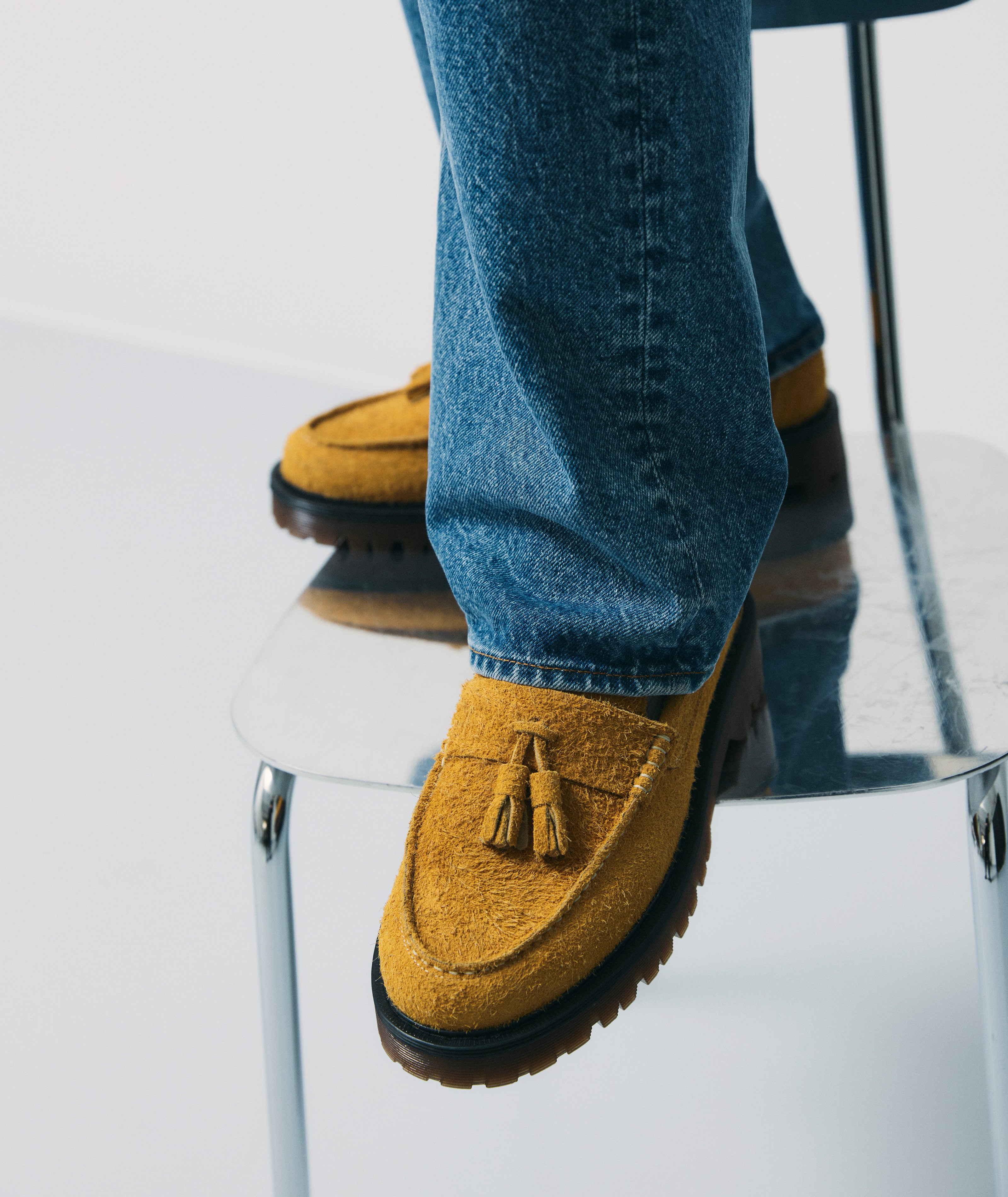 GARMENT PROJECT MAN Pete Loafer - Honey Hairy Suede Loafer 340 Honey