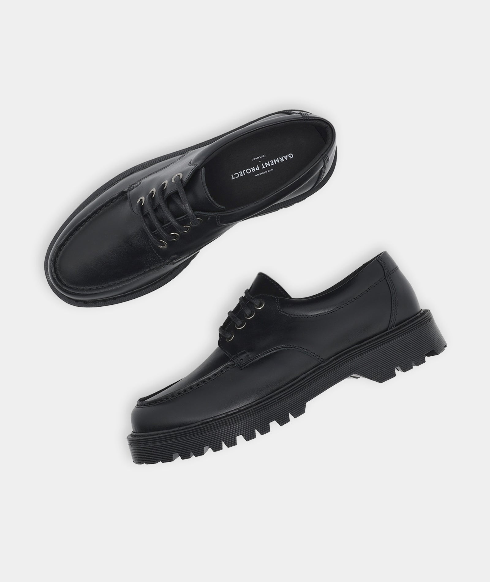 GARMENT PROJECT MAN Pete Moc Toe - Black Leather Shoes 999 Black