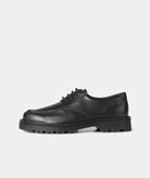 GARMENT PROJECT MAN Pete Moc Toe - Black Textured Leather Shoes 999 Black