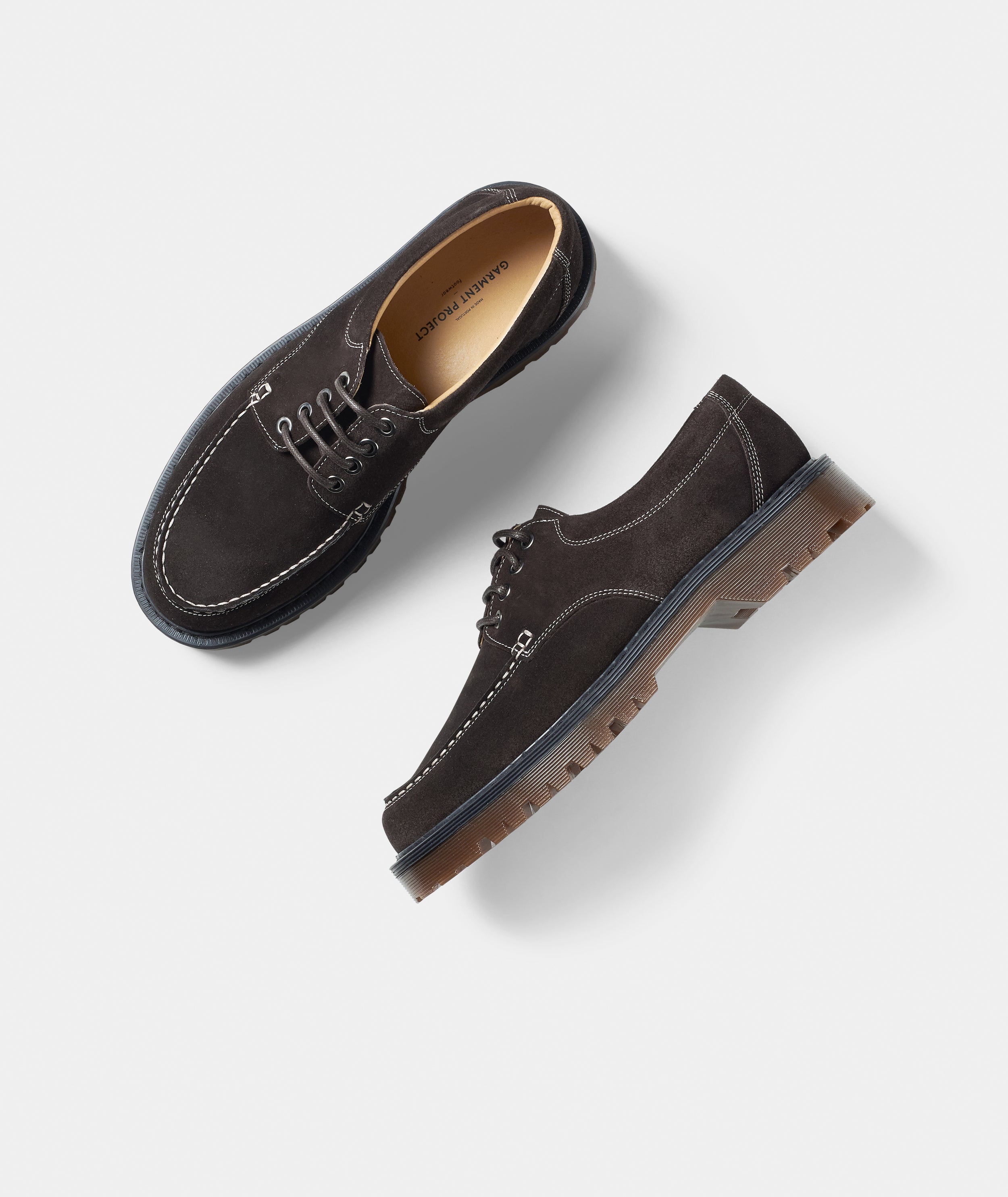 GARMENT PROJECT MAN Pete Moc Toe - Brown Suede Shoes 800 Brown