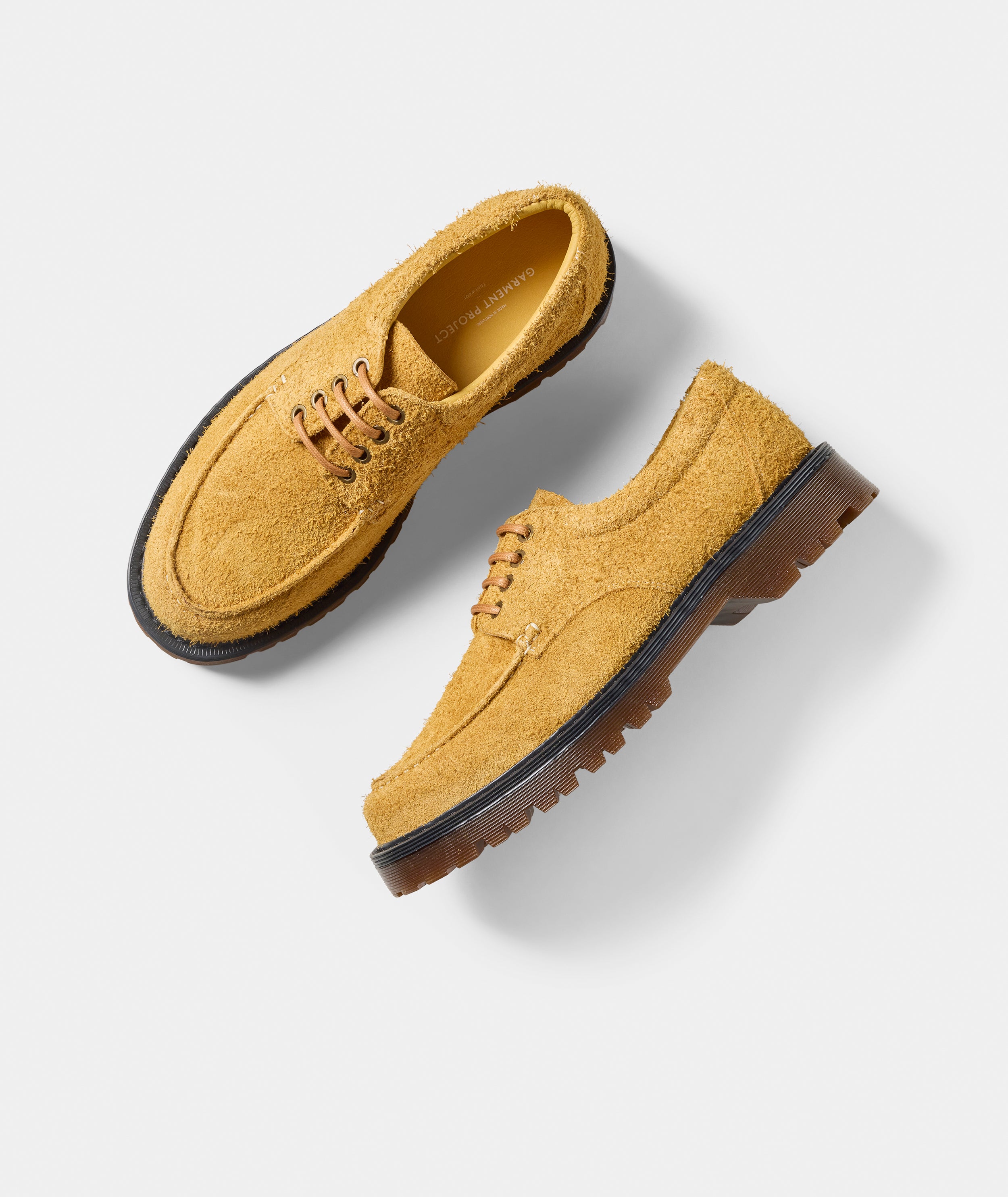 GARMENT PROJECT MAN Pete Moc Toe - Honey Hairy Suede Shoes 340 Honey