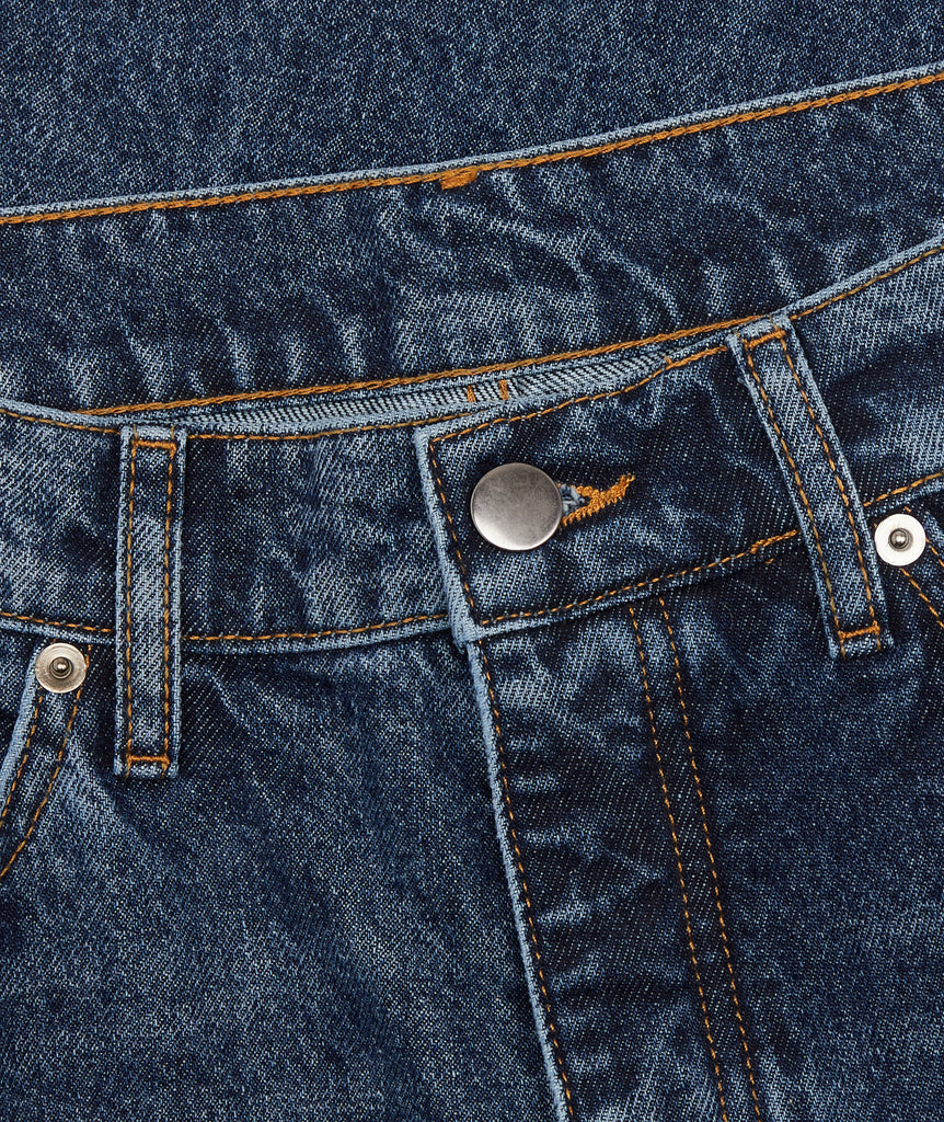 GARMENT PROJECT MAN Regular Five Pocket Jeans - Indigo Washed Jeans 550 Blue