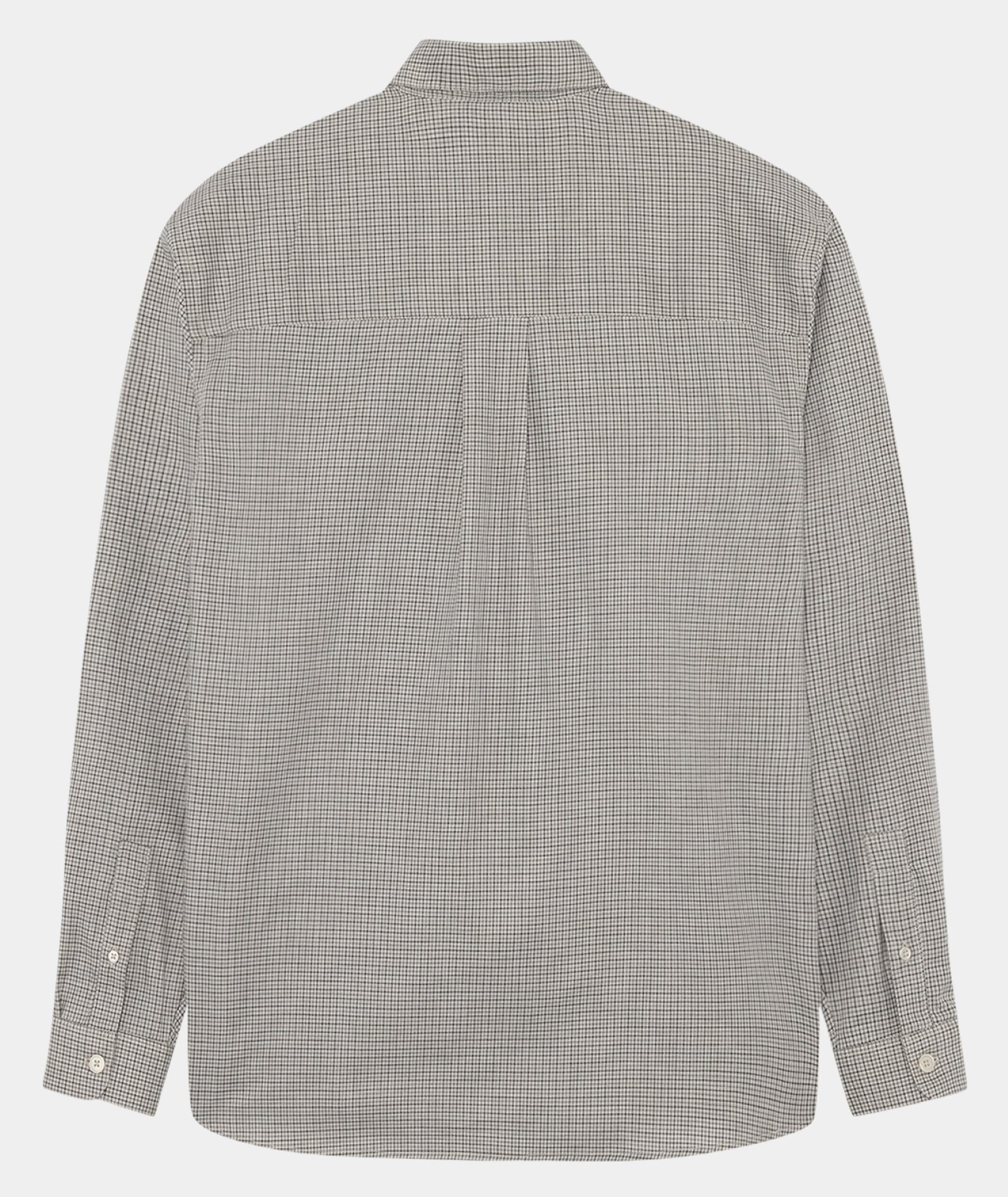 GARMENT PROJECT MAN Relaxed LS Button Down Shirt - Bone/Grey Check Shirt 401 Grey Check