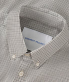 GARMENT PROJECT MAN Relaxed LS Button Down Shirt - Bone/Grey Check Shirt 401 Grey Check