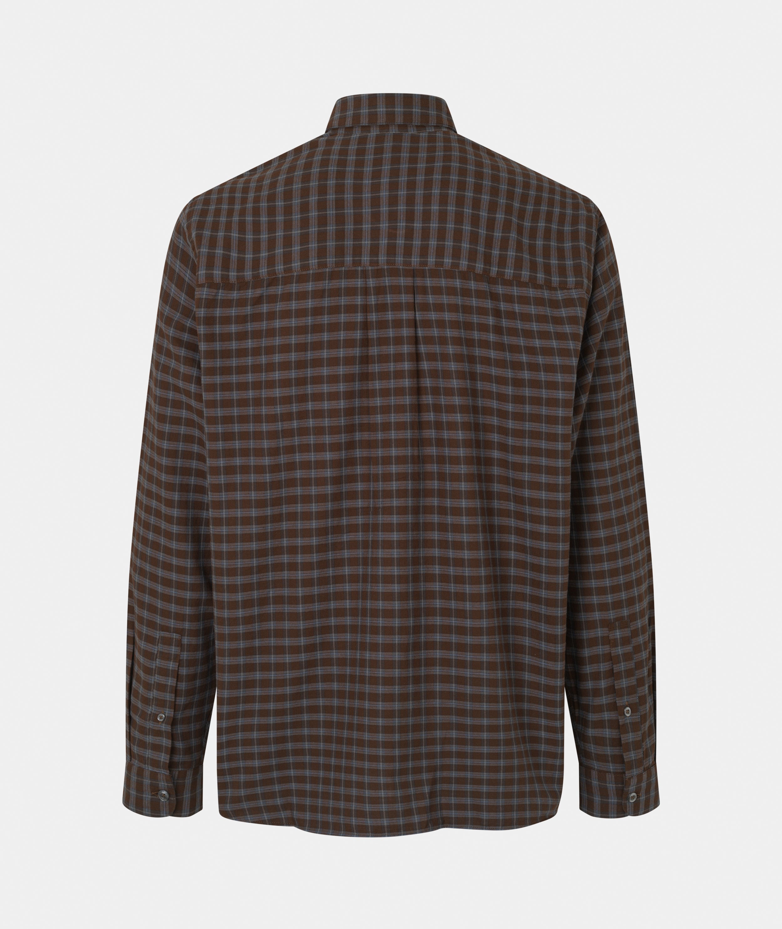 GARMENT PROJECT MAN Relaxed LS Shirt - Brown Check Shirt 800 Brown