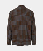GARMENT PROJECT MAN Relaxed LS Shirt - Brown Check Shirt 800 Brown