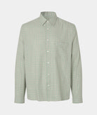 GARMENT PROJECT MAN Relaxed LS Shirt - Dusty Green Check Shirt 255 Dusty Green