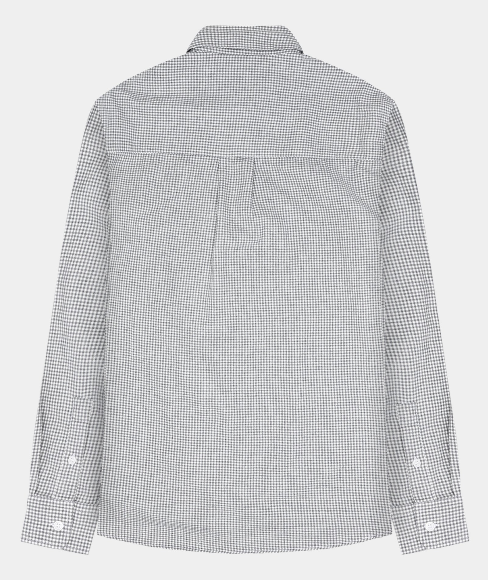 GARMENT PROJECT MAN Relaxed LS Shirt - Flannel Small Grey Check Shirt 402 Small Grey Check