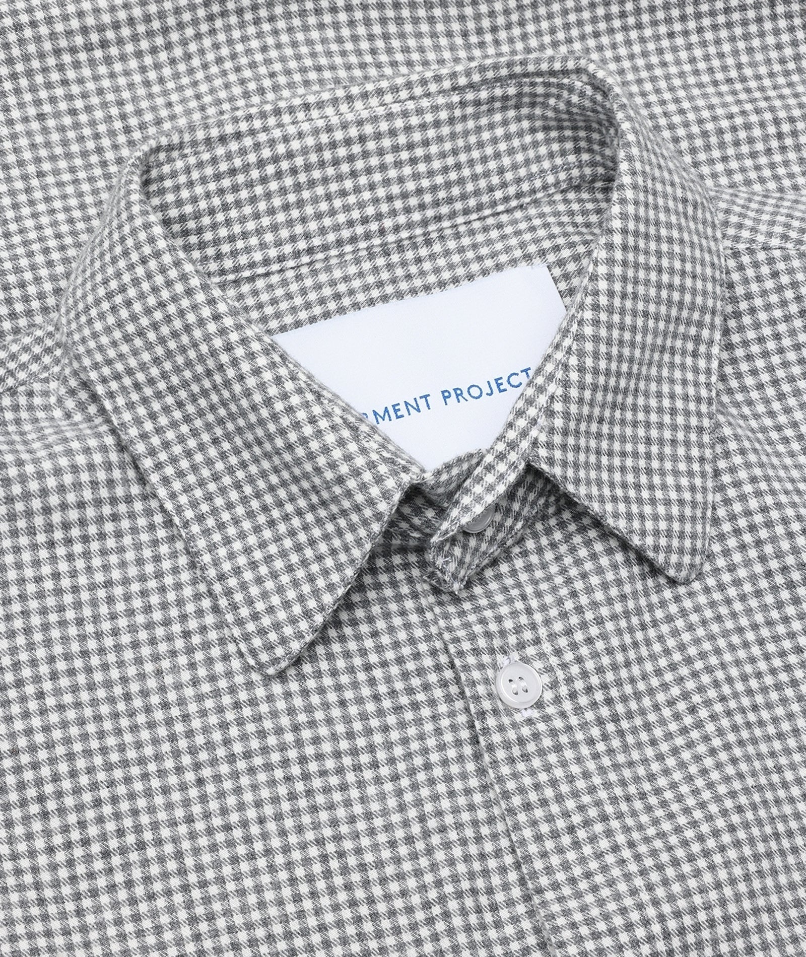 GARMENT PROJECT MAN Relaxed LS Shirt - Flannel Small Grey Check Shirt 402 Small Grey Check