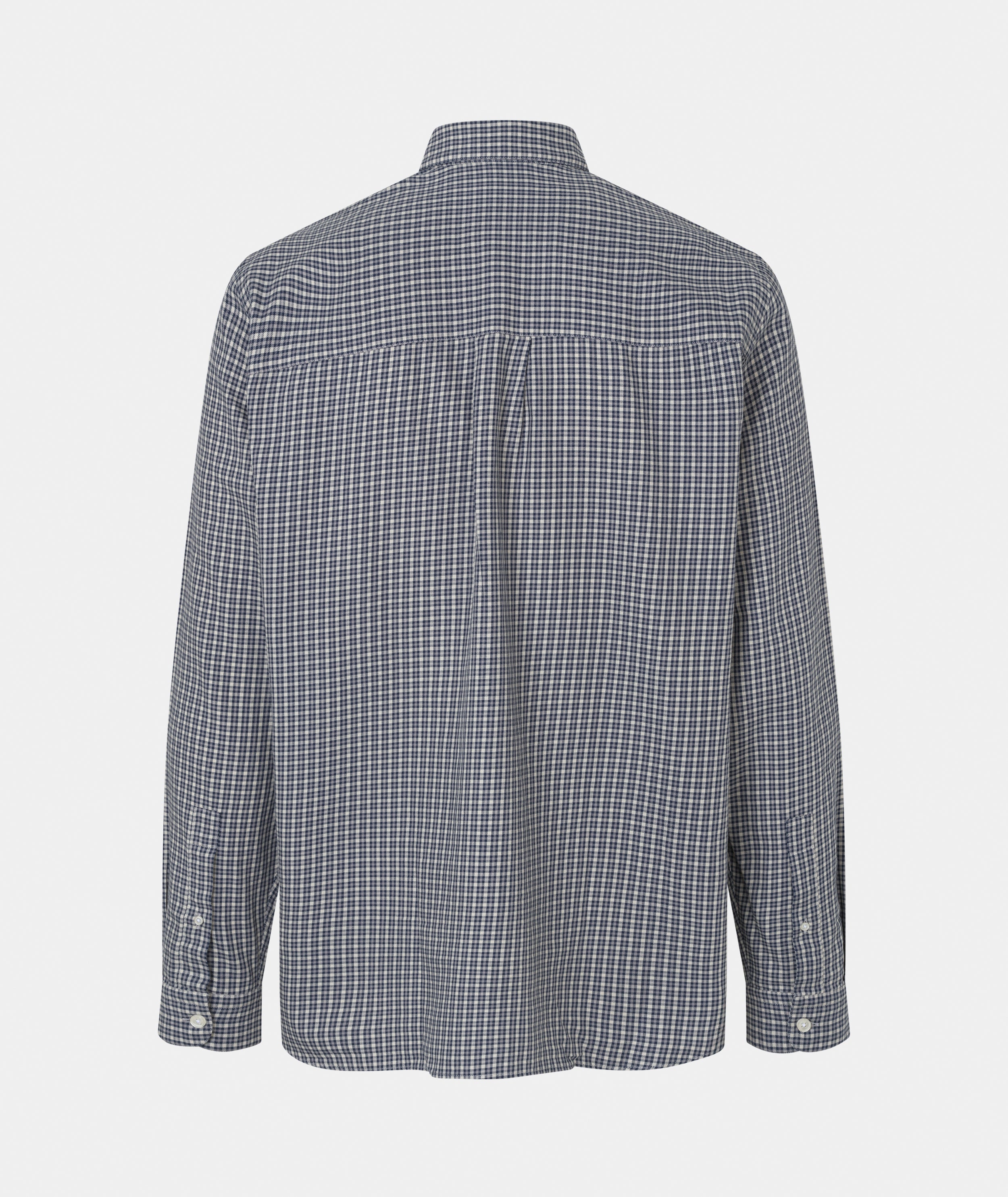 GARMENT PROJECT MAN Relaxed LS Shirt - Navy Check Shirt 500 Navy
