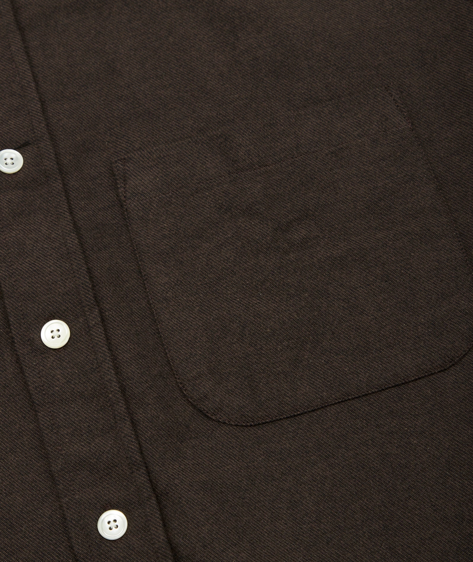 GARMENT PROJECT MAN Relaxed Long Sleeved Shirt - Dark Brown Shirt 800 Brown