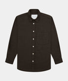 GARMENT PROJECT MAN Relaxed Long Sleeved Shirt - Dark Brown Shirt 800 Brown