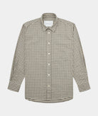 GARMENT PROJECT MAN Relaxed Long Sleeved Shirt - Grey/Beige Check Shirt 400 Grey