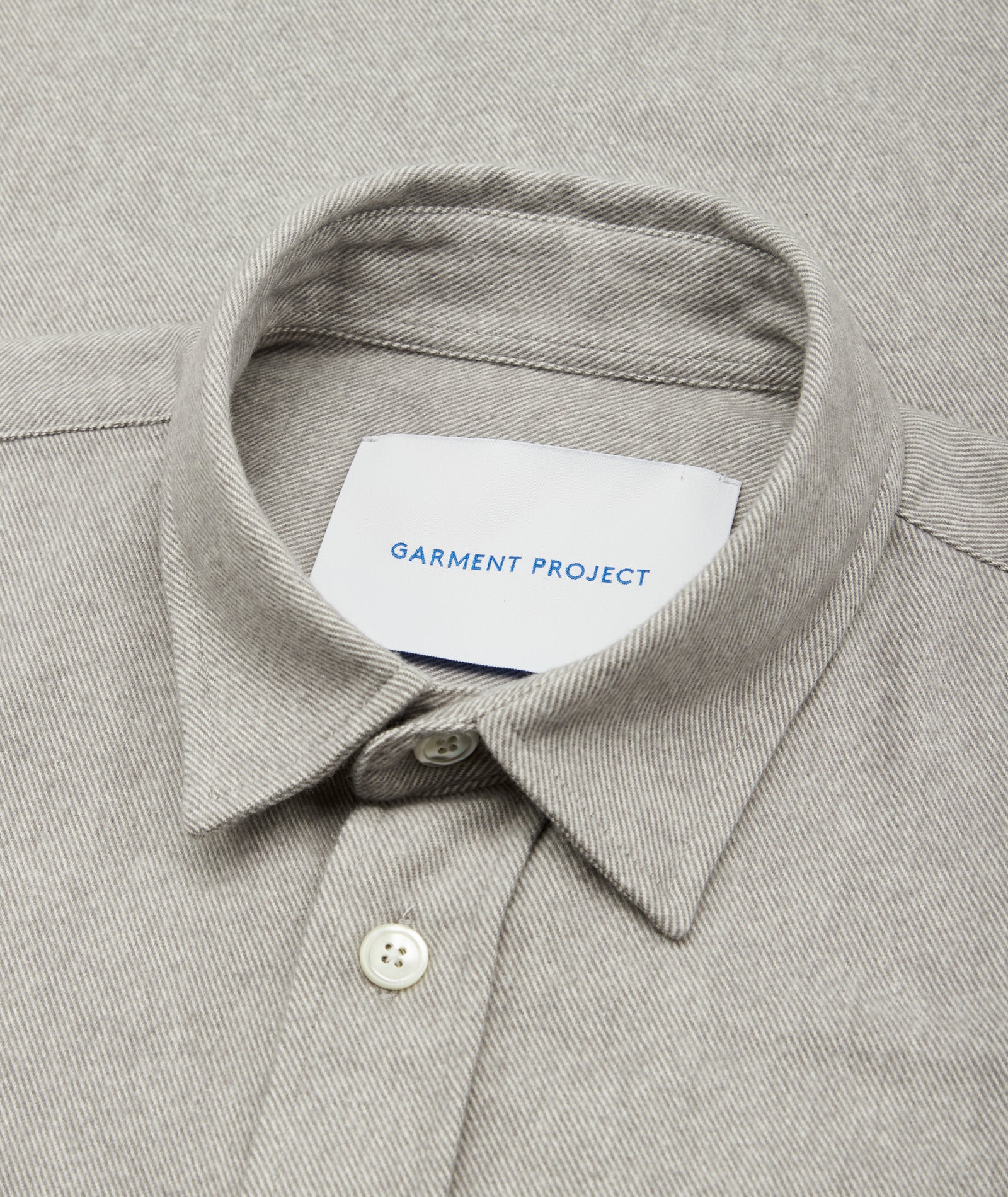 GARMENT PROJECT MAN Relaxed Long Sleeved Shirt - Light Grey Shirt 410 Light Grey