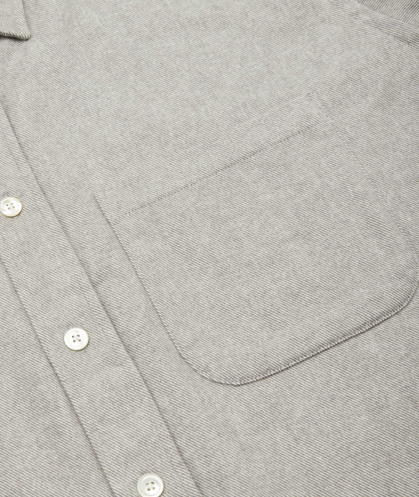 GARMENT PROJECT MAN Relaxed Long Sleeved Shirt - Light Grey Shirt 410 Light Grey