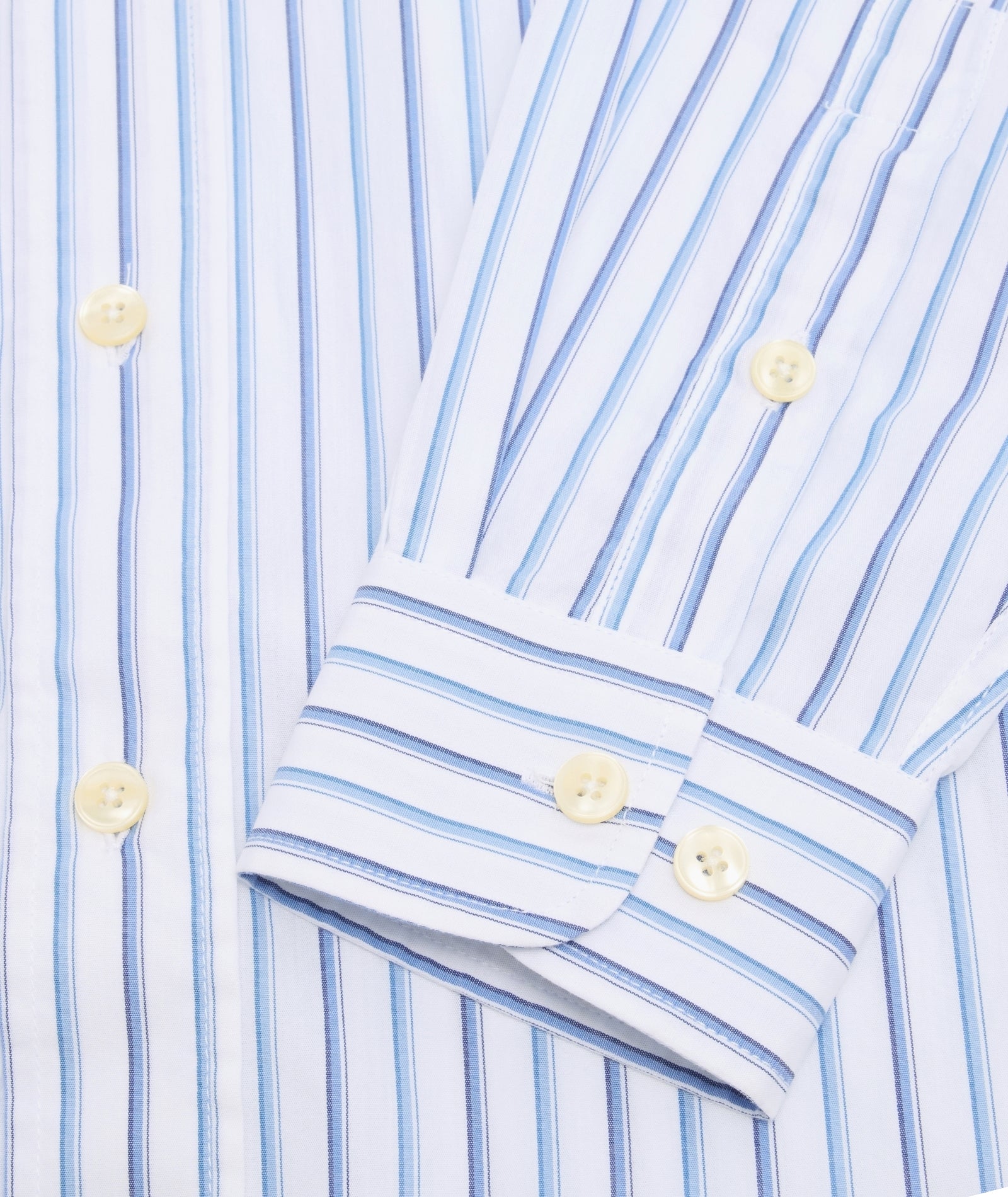 GARMENT PROJECT MAN Relaxed Long Sleeved Shirt - White Striped Shirt 100 White