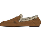 GARMENT PROJECT WMNS Robin - Cognac Suede / Shearling Loafer 650 Cognac