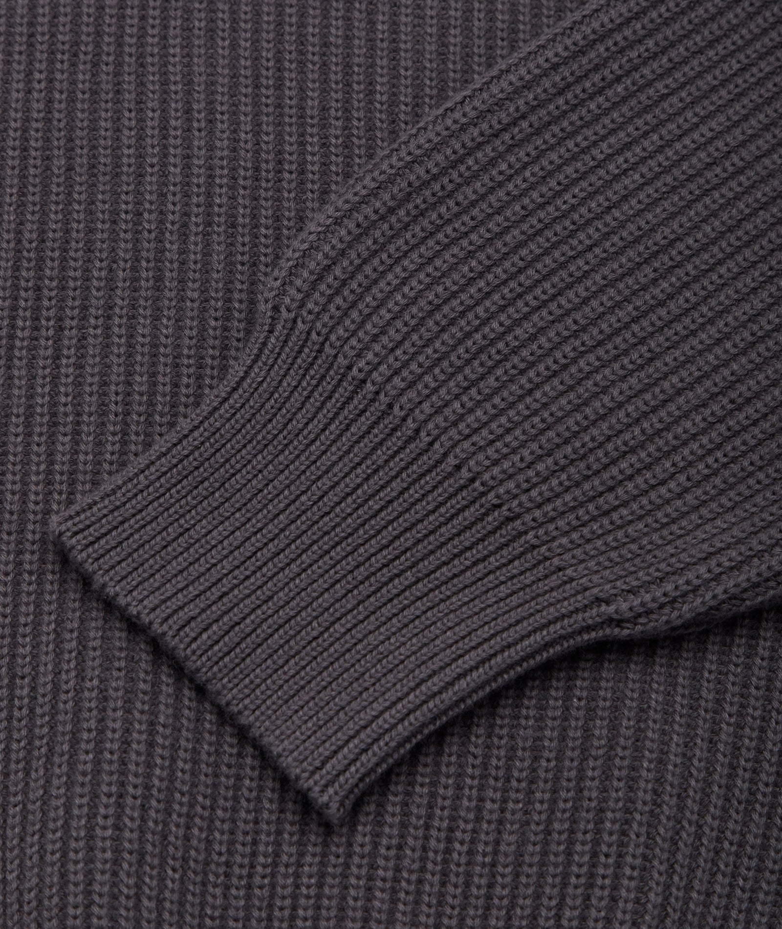 GARMENT PROJECT MAN Round Neck Knit - Charcoal Knit 445 Charcoal