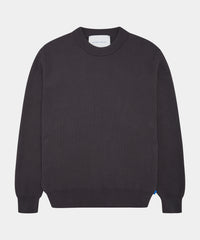 GARMENT PROJECT MAN Round Neck Knit - Charcoal Knit 445 Charcoal