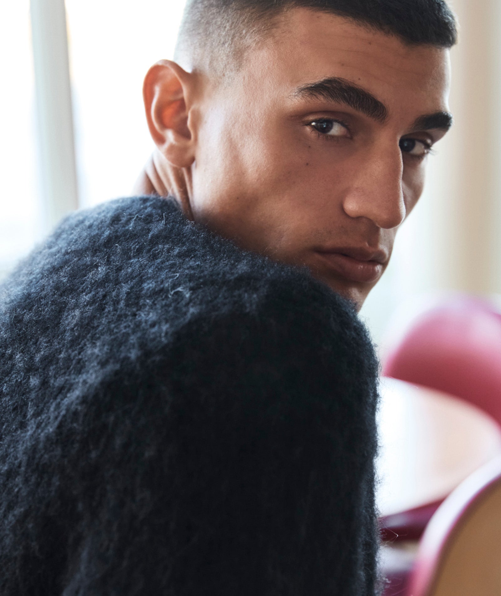 GARMENT PROJECT MAN Rowan Alpaca Knit - Black Knit 999 Black